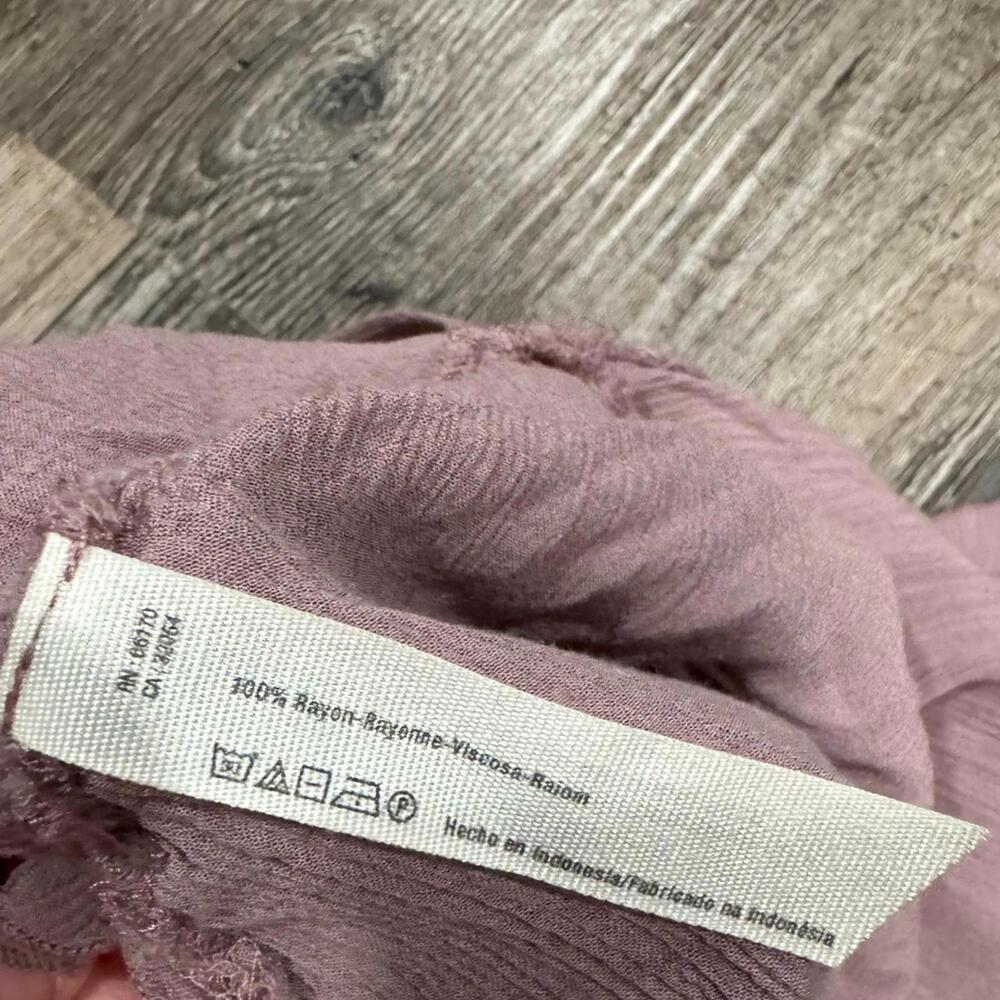 {SOLD} Free People Intimately Mauve Sheer Flowy V-Neck Low Tank Top- Size Medium - Picture 8 of 8